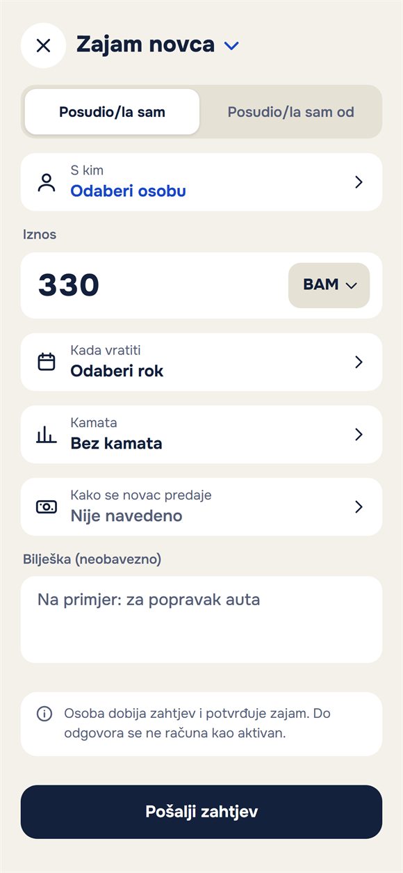 Novi zajam: iznos, rok, kamata i bilješka