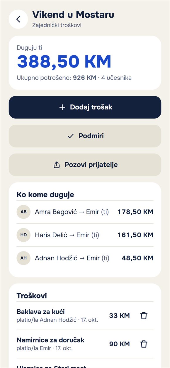 Troškovi putovanja: ko je koliko potrošio i ko kome duguje
