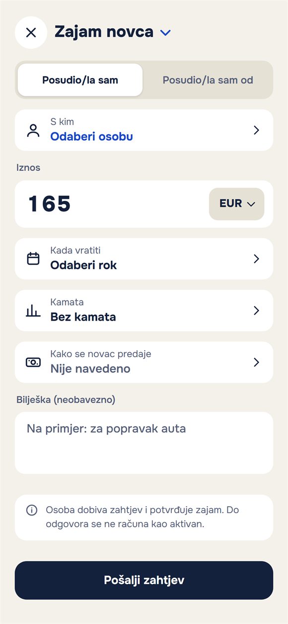 Novi zajam: iznos, rok, kamata i bilješka