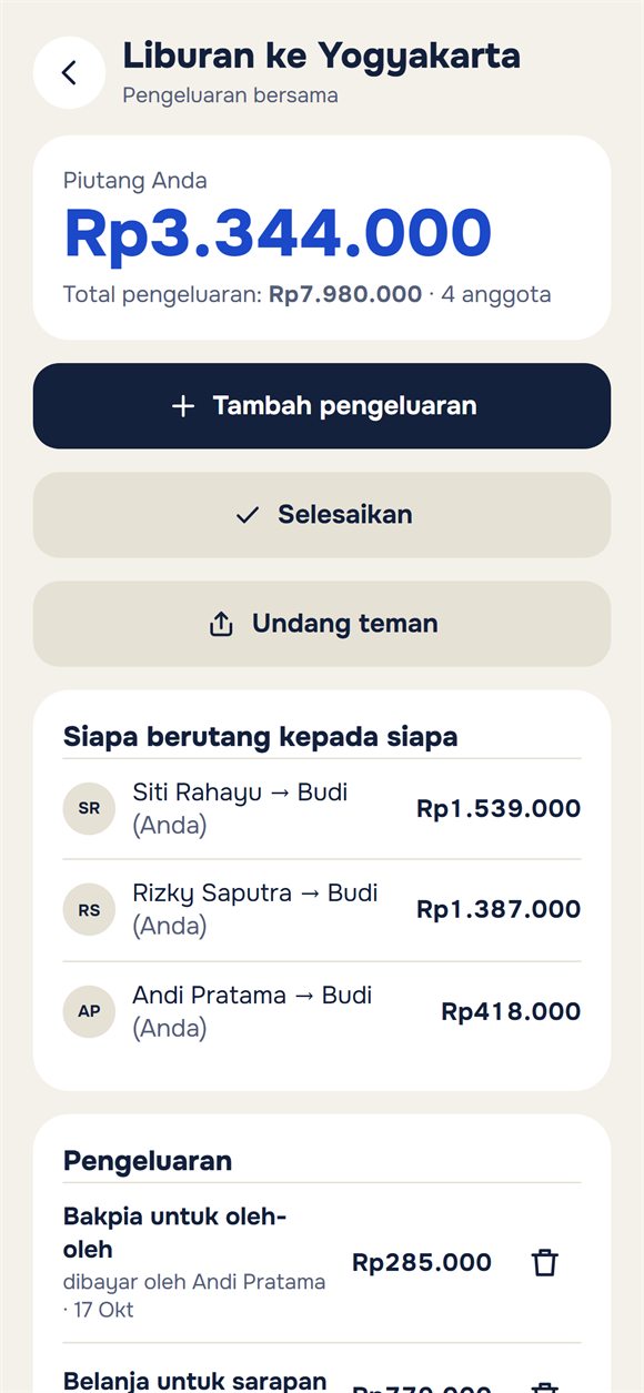 Pengeluaran liburan: siapa menghabiskan berapa dan siapa berutang ke siapa