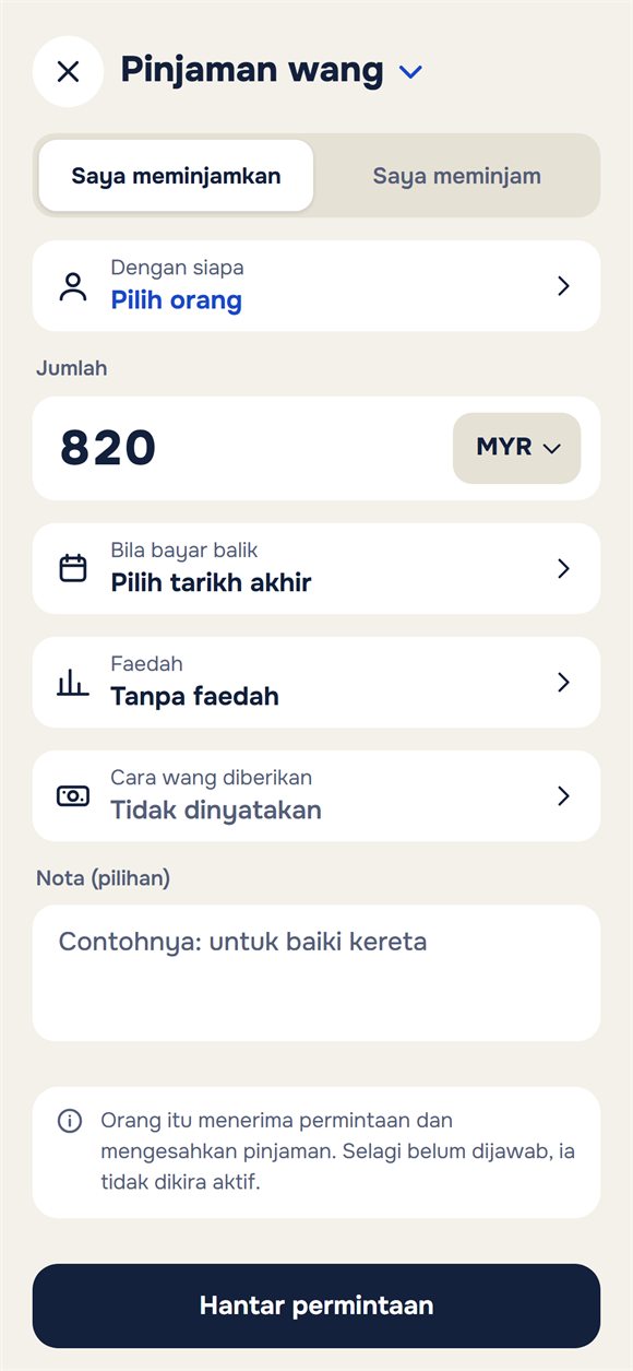 Pinjaman baharu: jumlah, tarikh akhir, faedah dan nota