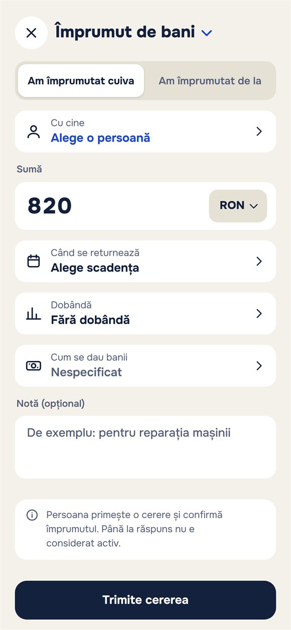Împrumut nou: sumă, termen, dobândă și notă