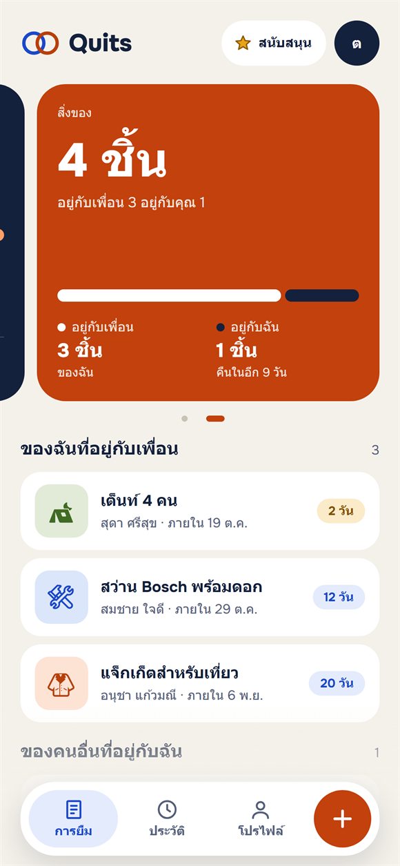 ของที่เพื่อนยืมไปพร้อมวันคืน